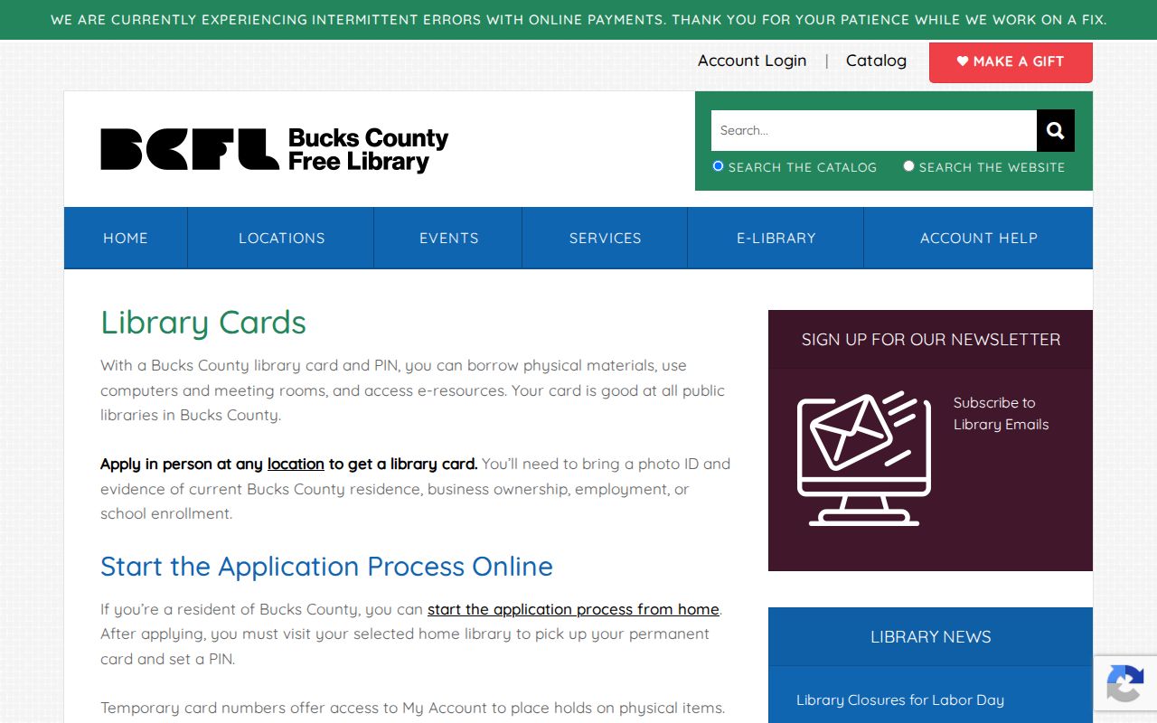 Warrington Township city directory library-card access information